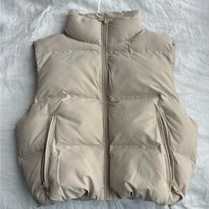 Beige Puffer Vest